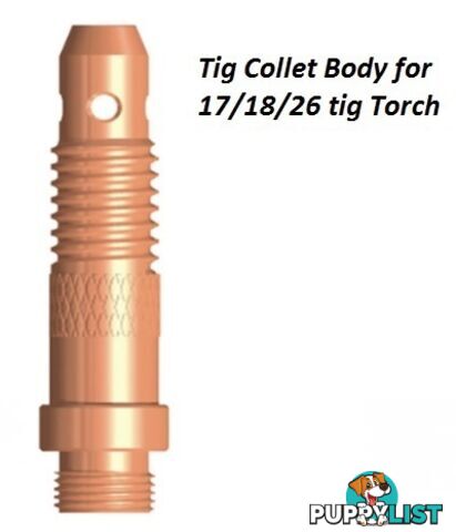 Collet Body 1.0mm For 17/18/26 Torch Pkt : 5