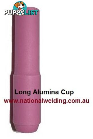 Long Alumina Cup Size 5 (8.0mm) For 17/18/26 Torch 10N49L Pkt :2