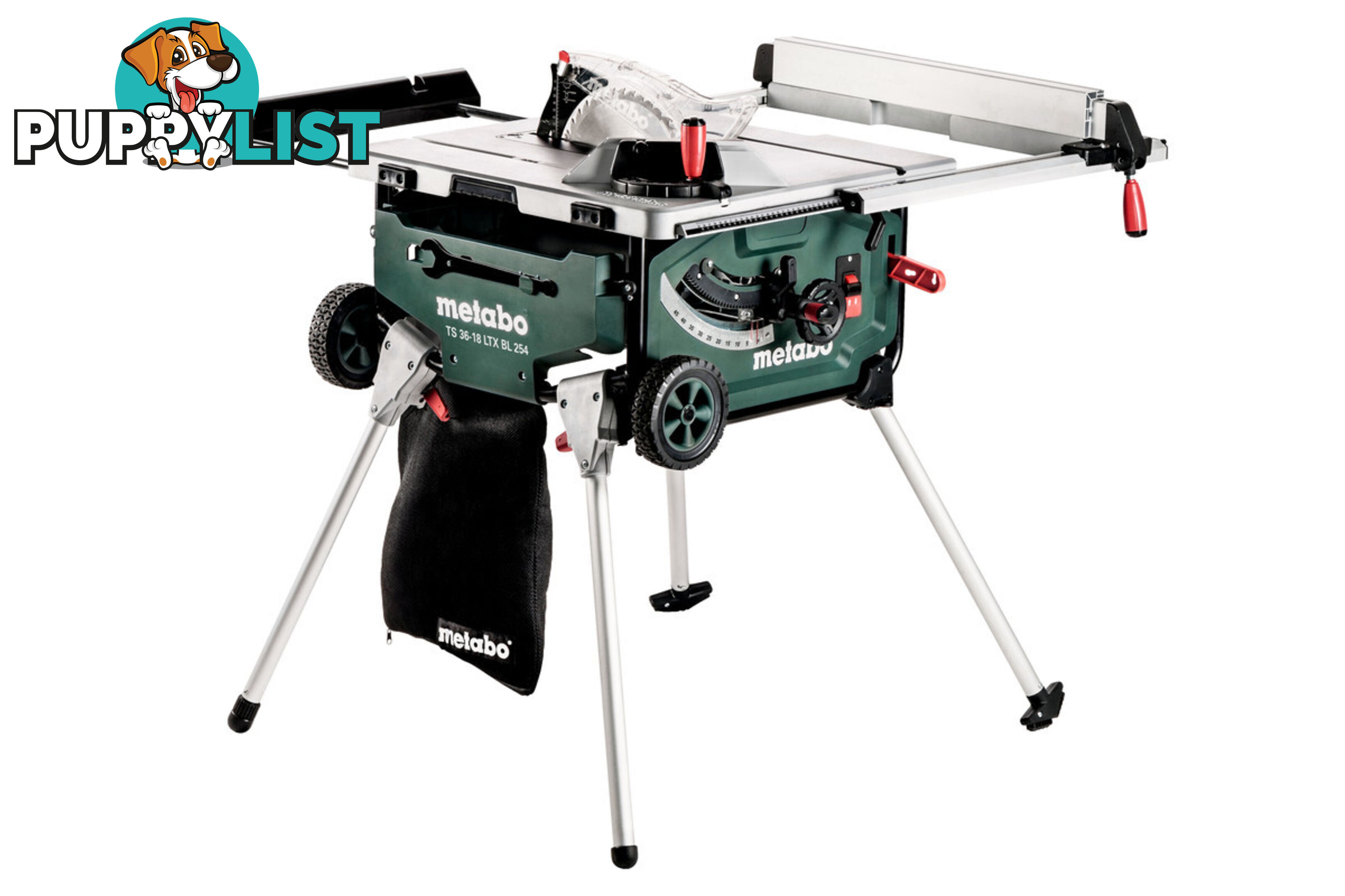 Table Saw Cordless TS 36-18 LTX BL 254 With Stand and Trolley Function (Tool Only) Metabo 613025850