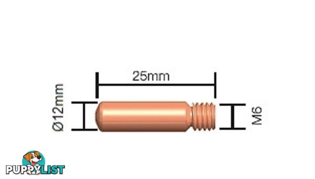 1.2mm Contact Tip Standard Duty (Tweco Style 1) 11-45 Pkt : 10