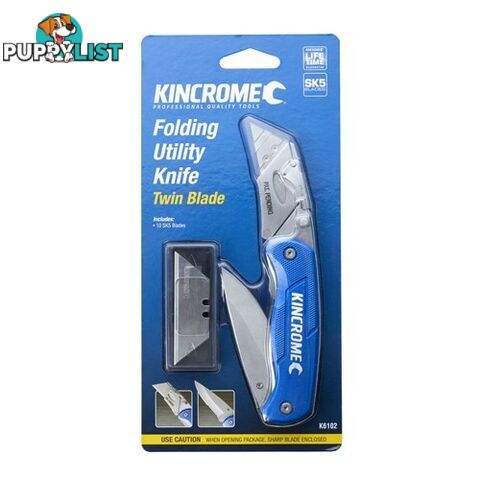 Folding Utility Knife Twin Blade Kincrome K6102