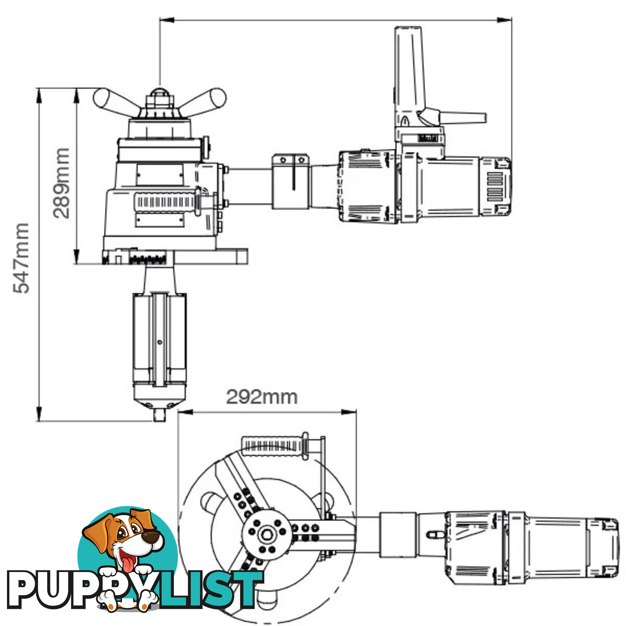 Pneumatic Pipe Beveller PRO10 1.5kw Cap 84mm ID 273mm OD WA-PRO10PBA