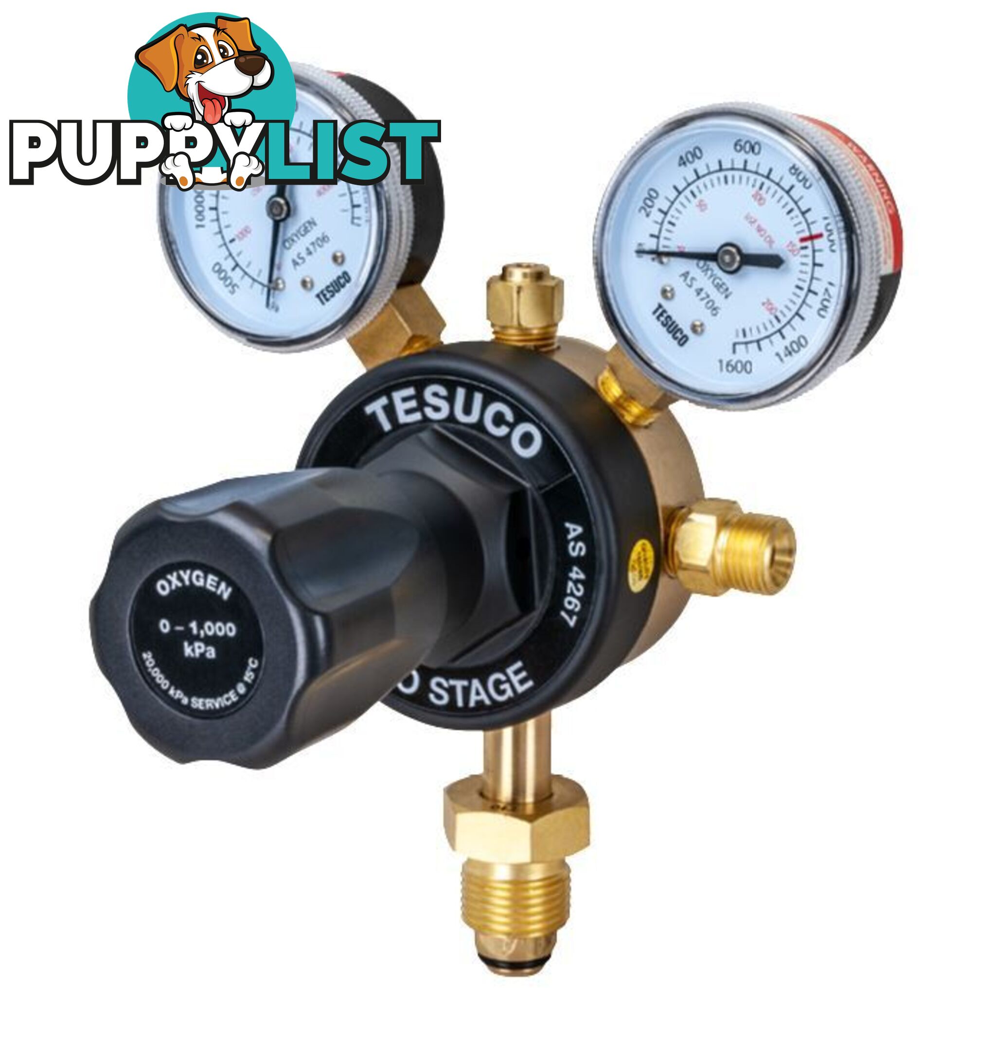 Regulator 2 Stage Bottom Entry Oxygen Type 10 RT2BOX10