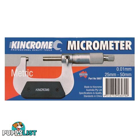 Micrometer External 25-50mm 5607 Kincrome 5607