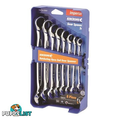 Combination Ratcheting Open End Gear Spanner Set Kincrome K3098