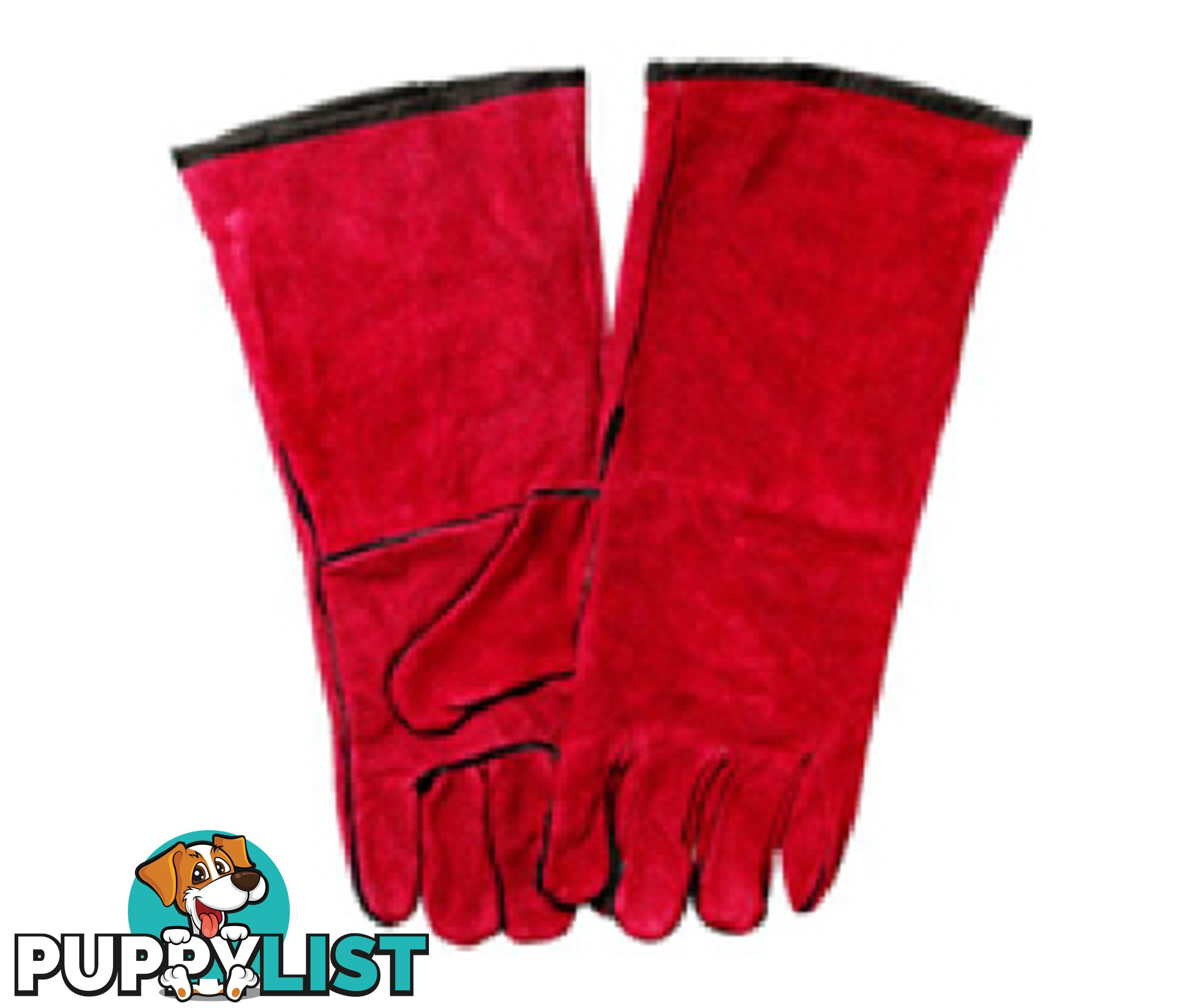 Left Hand Red Welding Gloves - Two Left Handed Gloves 40 Cm 700010L