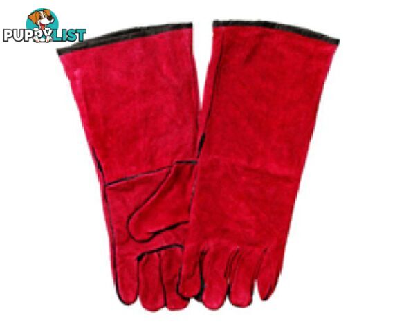 Left Hand Red Welding Gloves - Two Left Handed Gloves 40 Cm 700010L