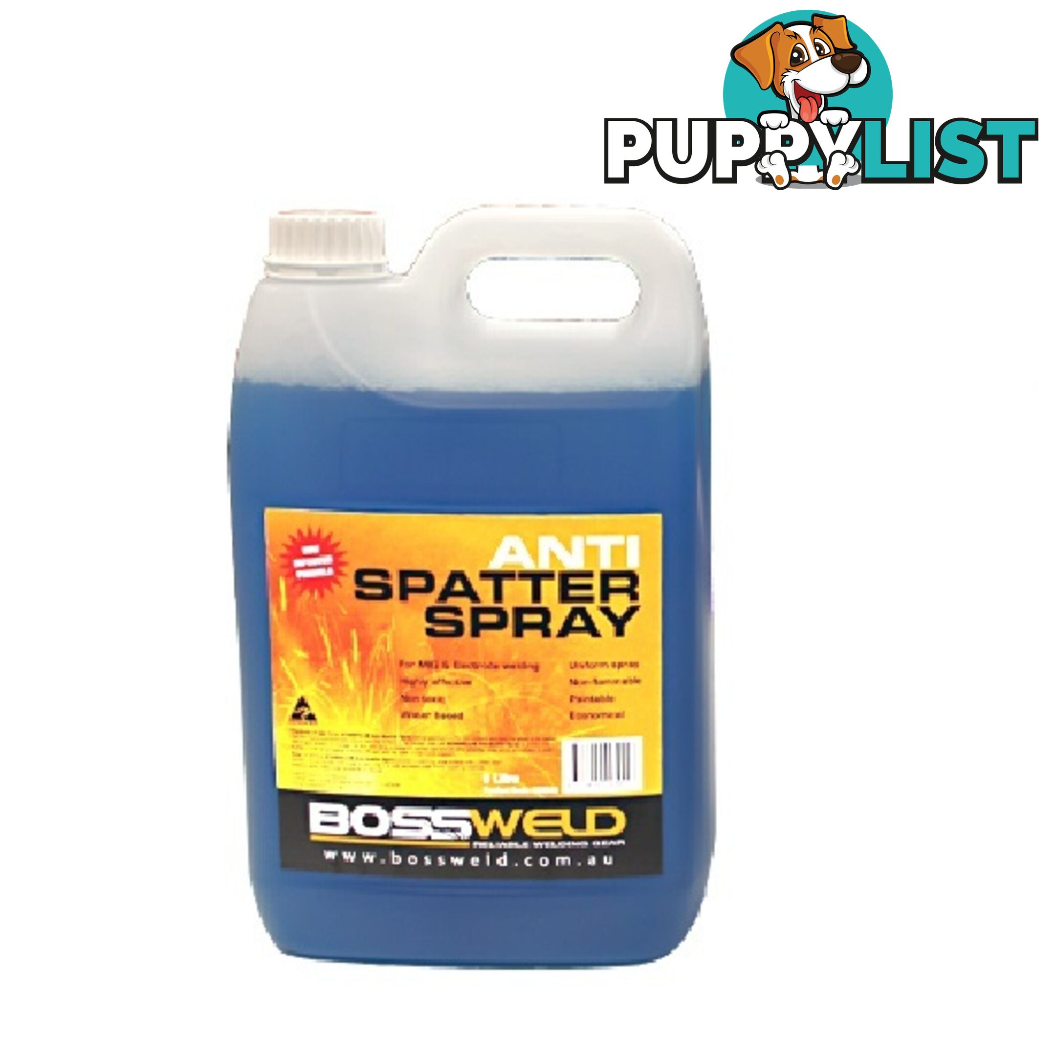 Anti Spatter Water-Based Blue 5 Litres Bossweld 800049