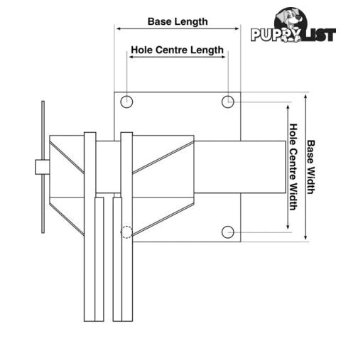 Fabricated Steel Bench Vice Offset Jaw 100mm TM104-100