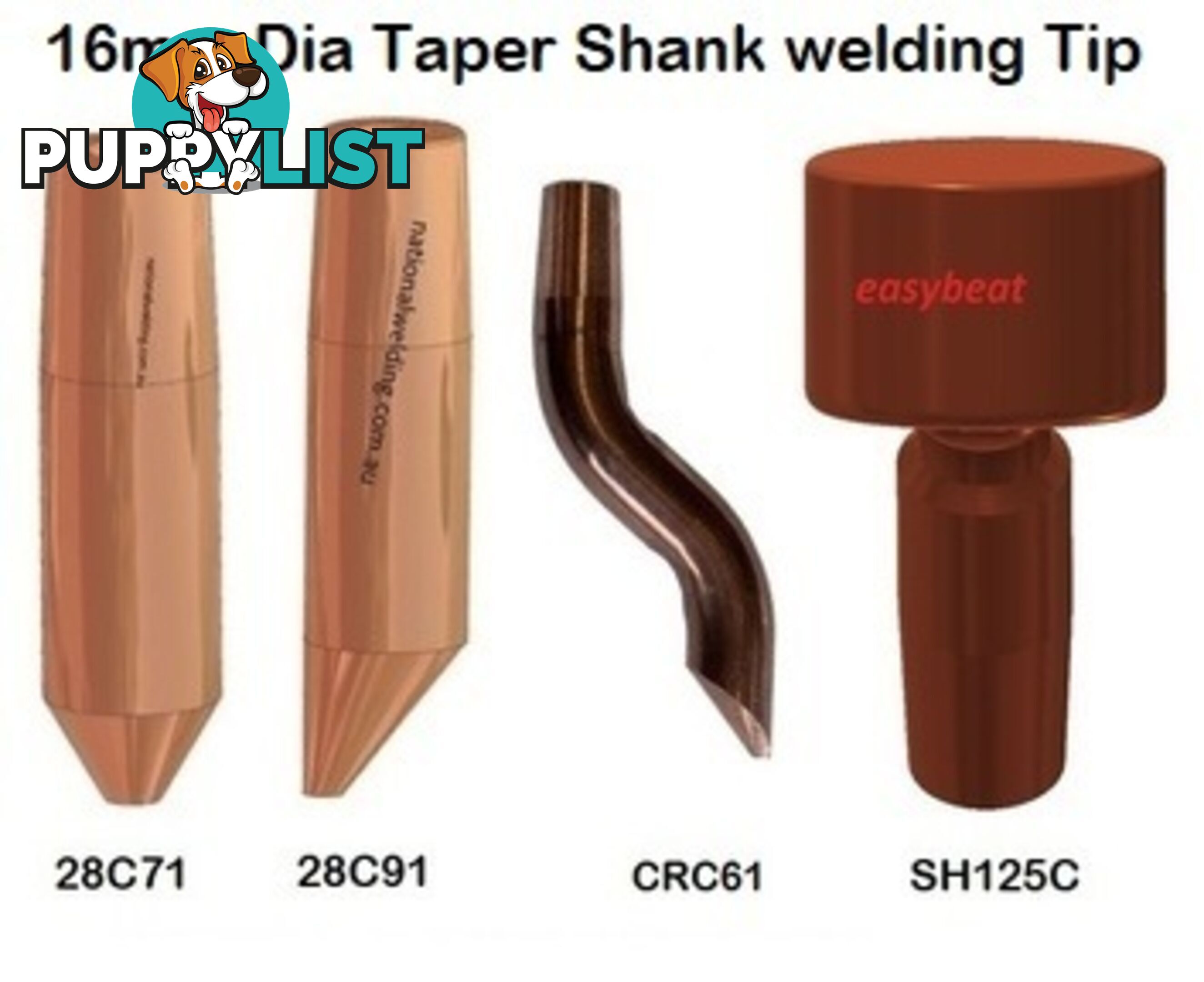 Conical Spot Tip (Tapered) Spot Welder Electrode 28C71