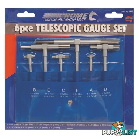 Telescopic Gauge Set 6 Piece Kincrome 5636