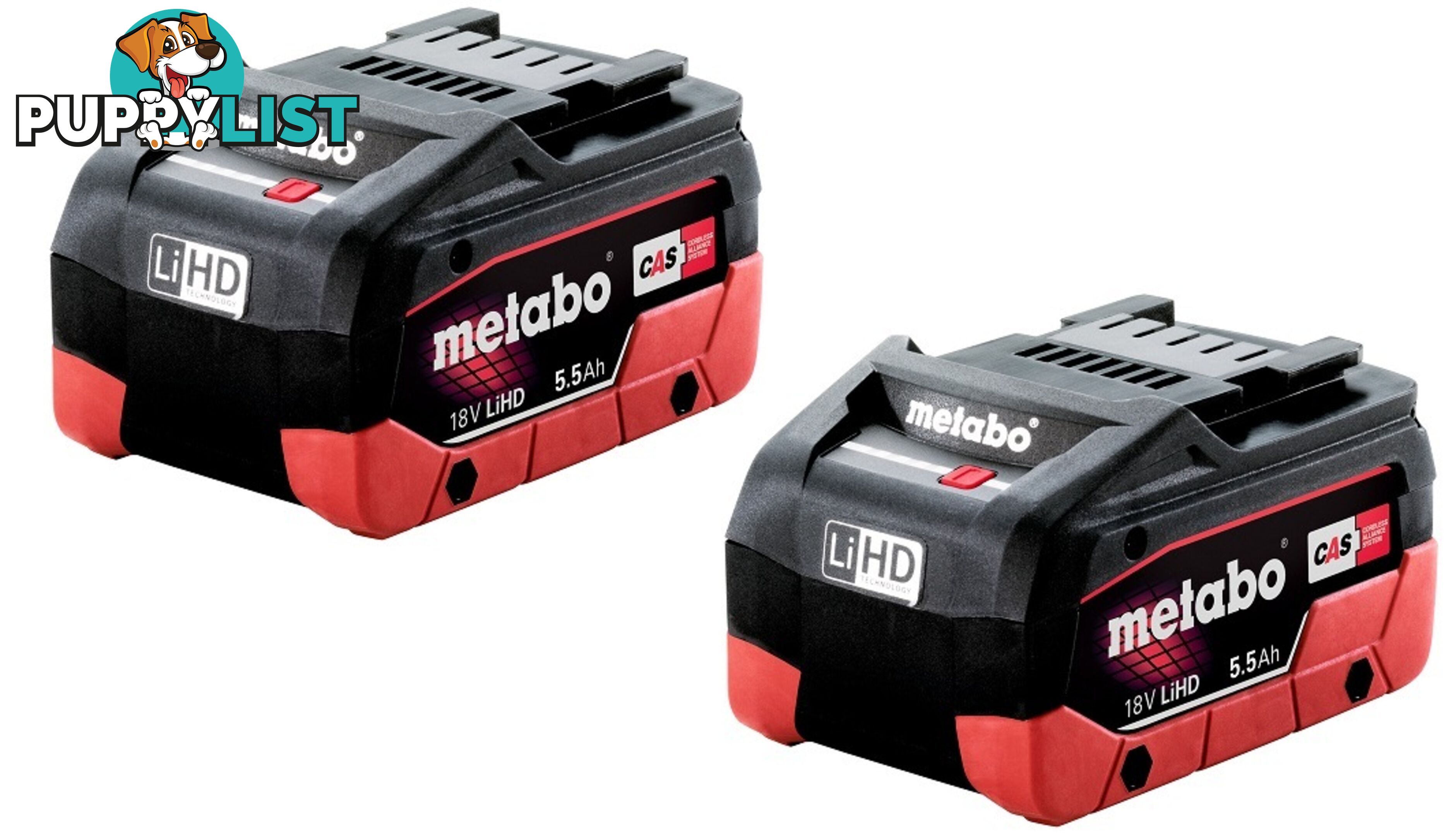 5.5Ah 18V LiHD Battery Pack of 2 Metabo AU32102550