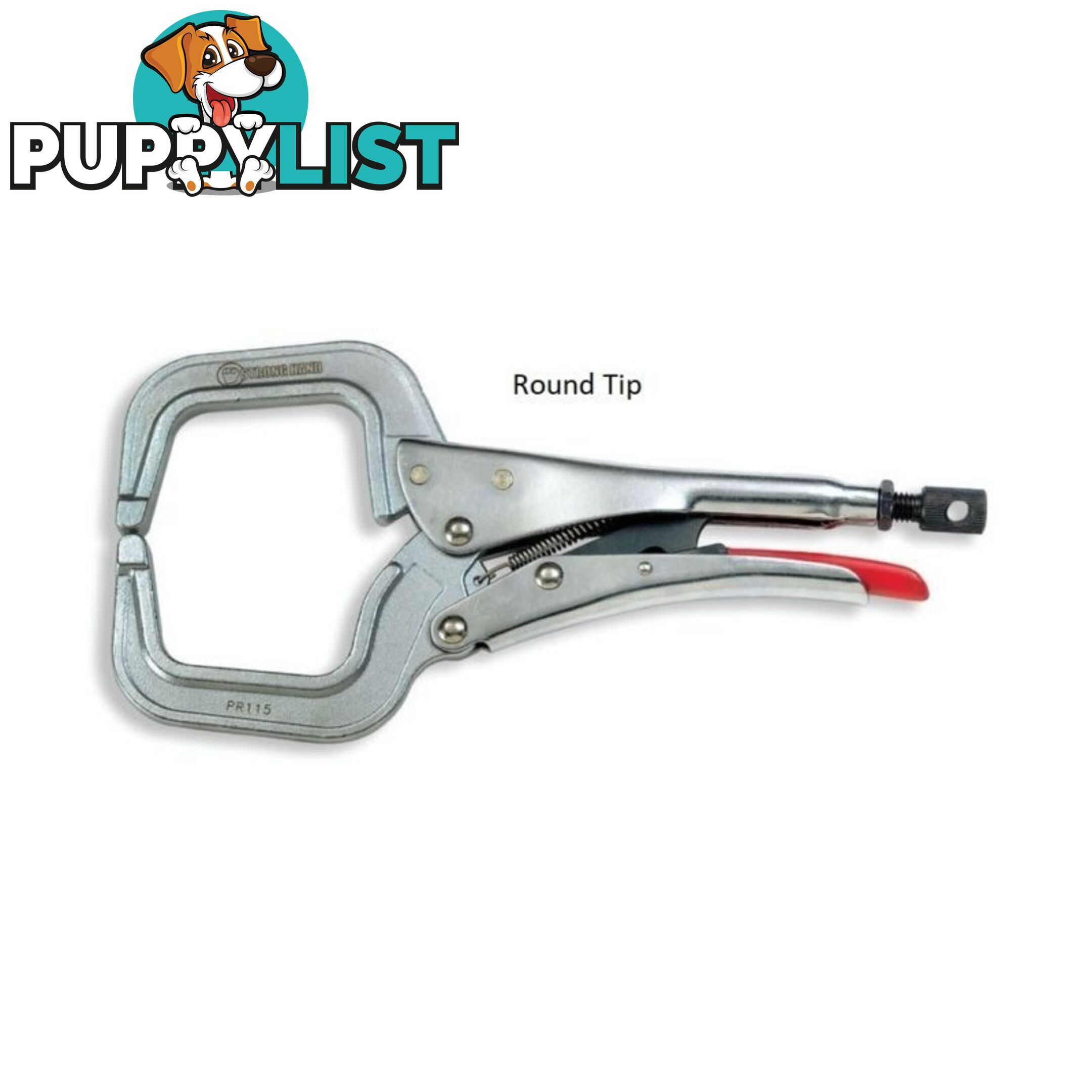 Pliers Locking C-Clamp 280mm Length 102mm Opening Round Tip PR115