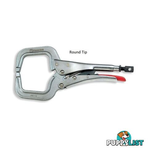 Pliers Locking C-Clamp 280mm Length 102mm Opening Round Tip PR115