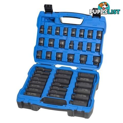 Deep/Standard Impact Socket Set 42 Piece 1/2" Drive - Meteric & Imperial Kincrome K2098