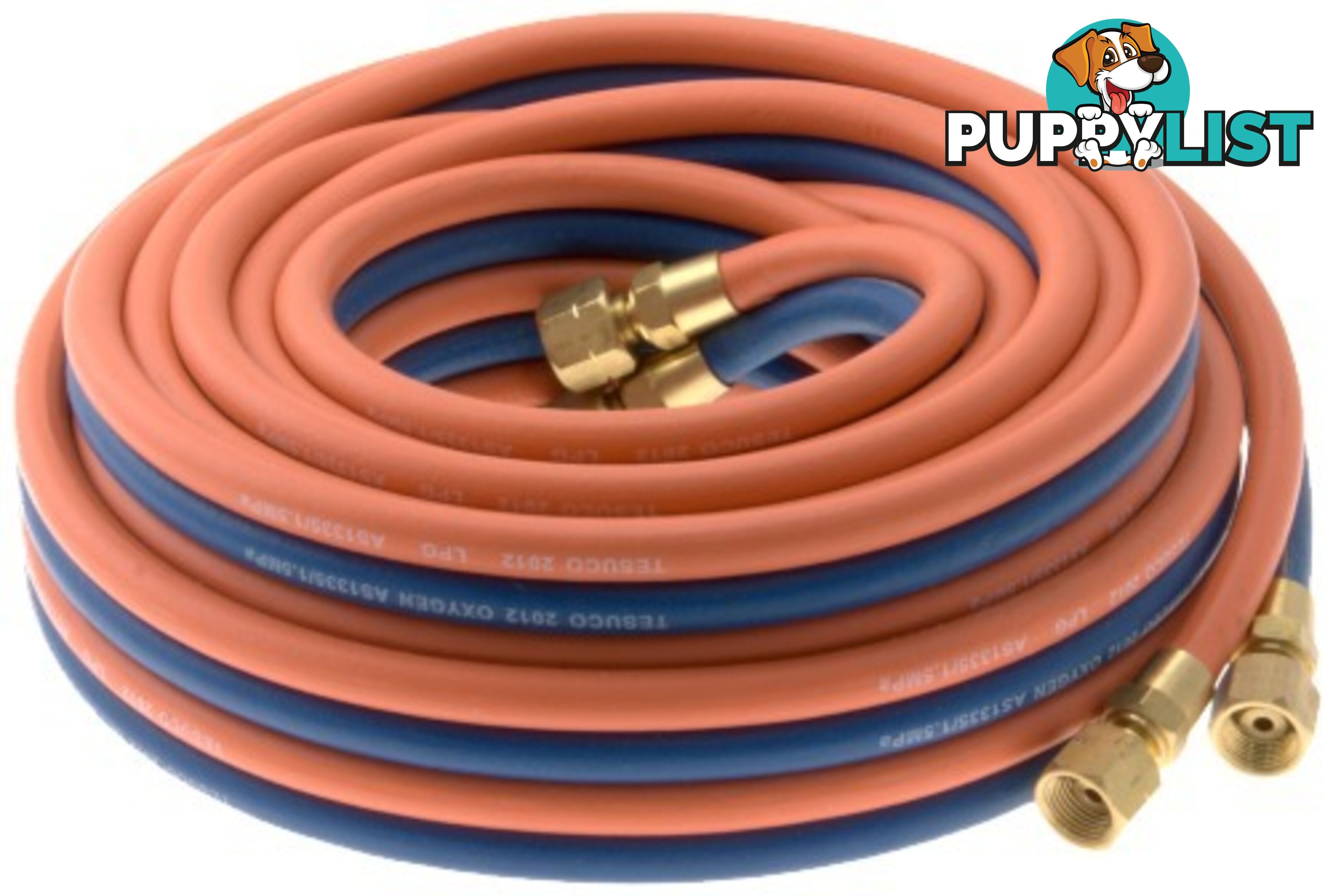 Twin Hose Oxygen / LPG 5 Metre Coil 5mm ID HA0505-OLP GWTWOL5 400177 UFLPGTH5M