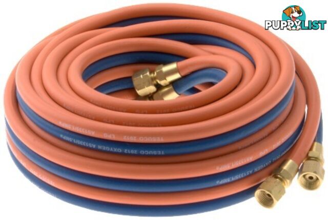 Twin Hose Oxygen / LPG 5 Metre Coil 5mm ID HA0505-OLP GWTWOL5 400177 UFLPGTH5M