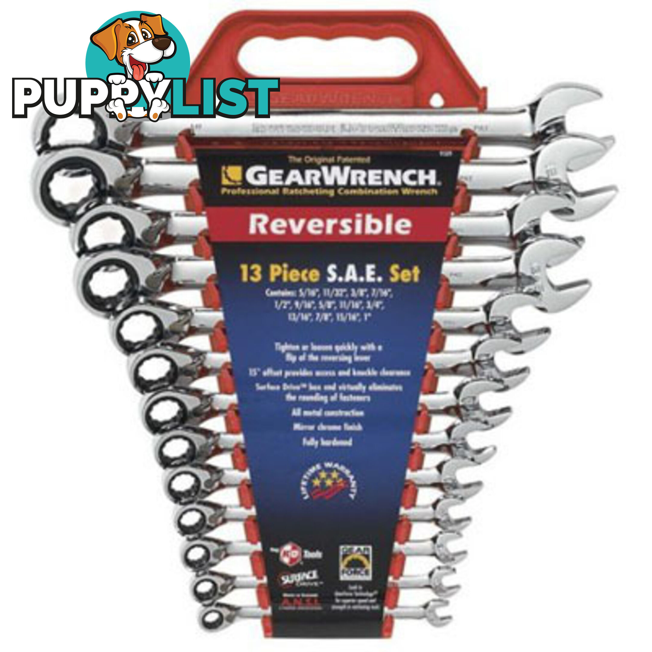 GEARWRENCH 13pc Rev Ratchet Set SAE