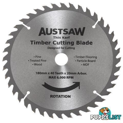 Thin Kerf Timber Blade Austsaw TBP1852040