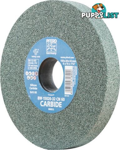 Bench Grinding Wheel 150mm x 20mm Silicon Carbide Green BW 15020-32 CN 120 Carbide Pferd 39008425