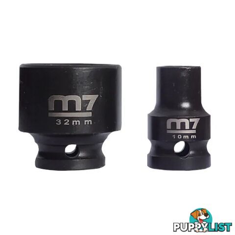 Impact Socket With Hang Tab 1/2" Drive 6 Point 19mm M7 M7-MA411M19