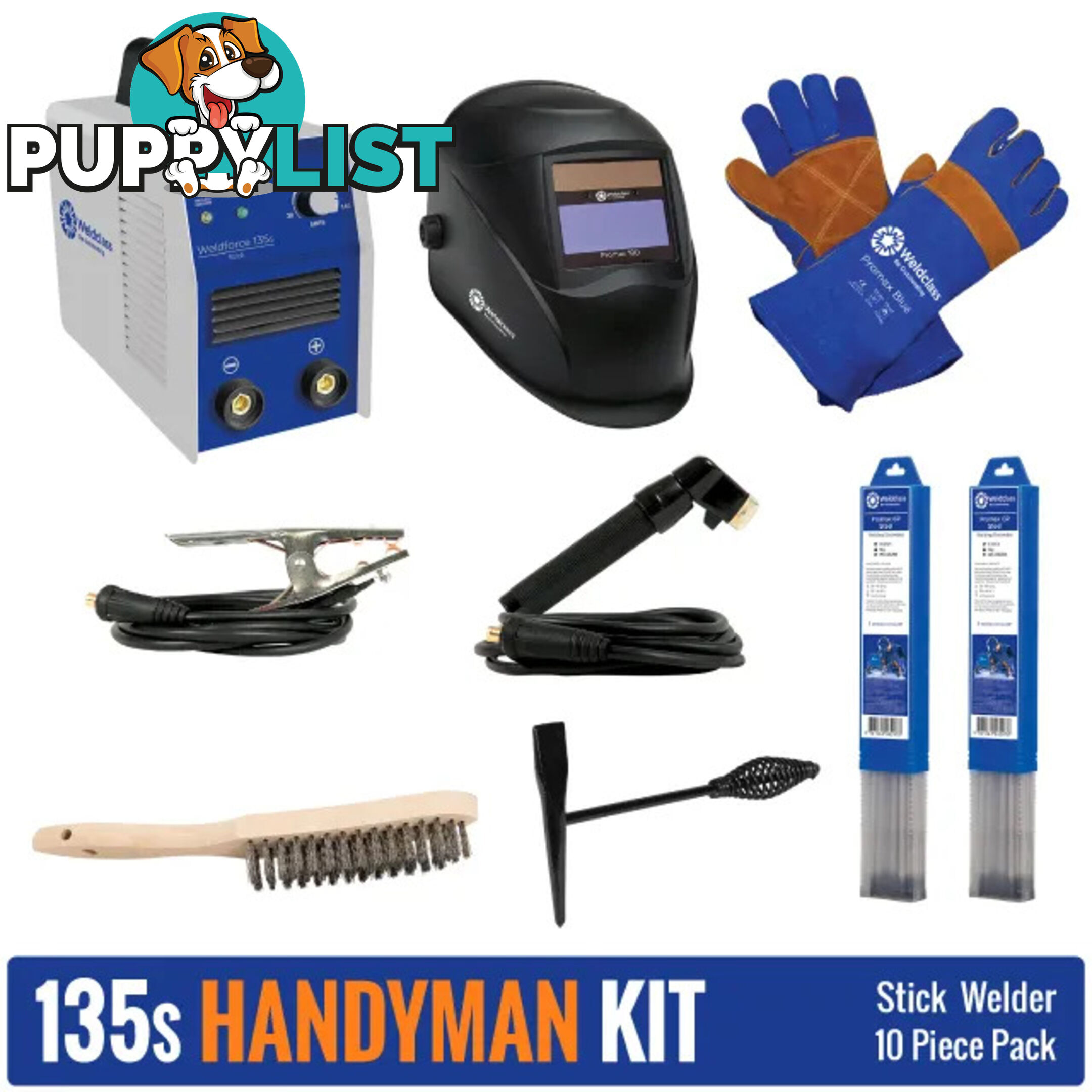 131S STICK Welder Handyman Kit 10 Piece Weldclass WC-135SHK