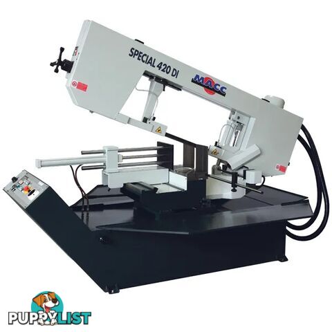 Bandsaw 400mm X 22-73mpm X 415V 3Phase Swivel Head Macc MB-420DI-3