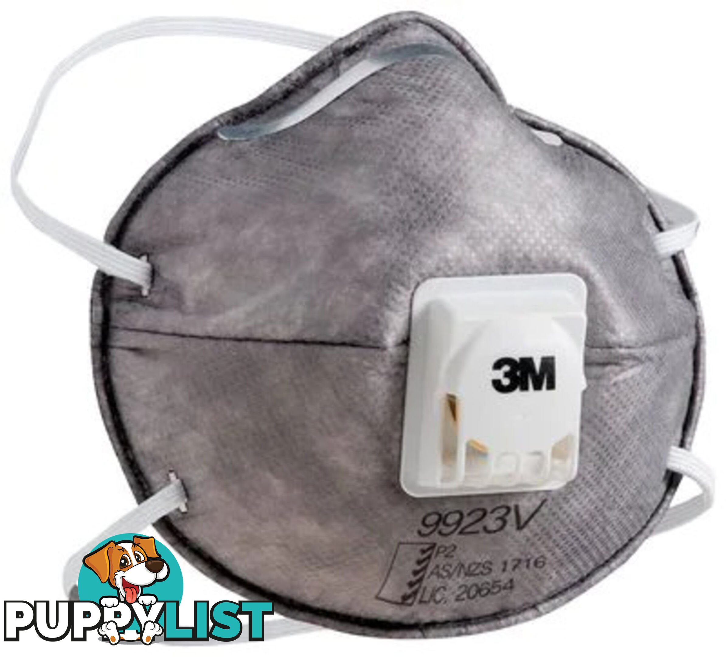 Cupped Particulate Respirator 9923V, P2 Valved with Organic Vapour Relief Pkt : 10