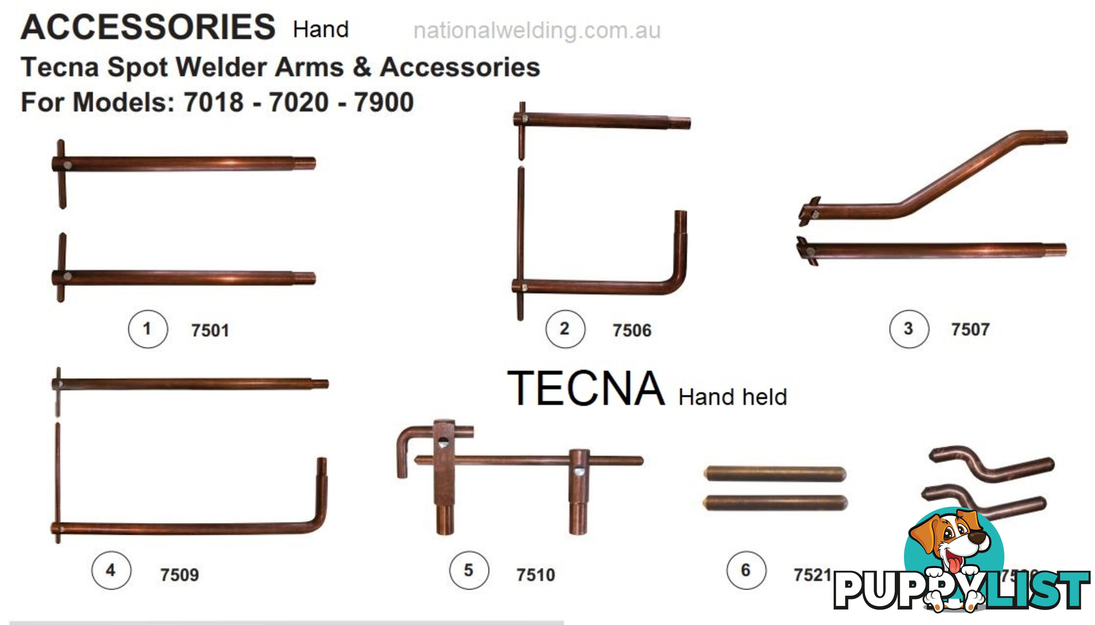 Straight Arm Set with 550mm x 220mm 7509 18mm Dia