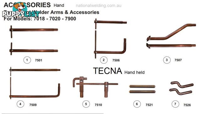 Straight Arm Set with 550mm x 220mm 7509 18mm Dia