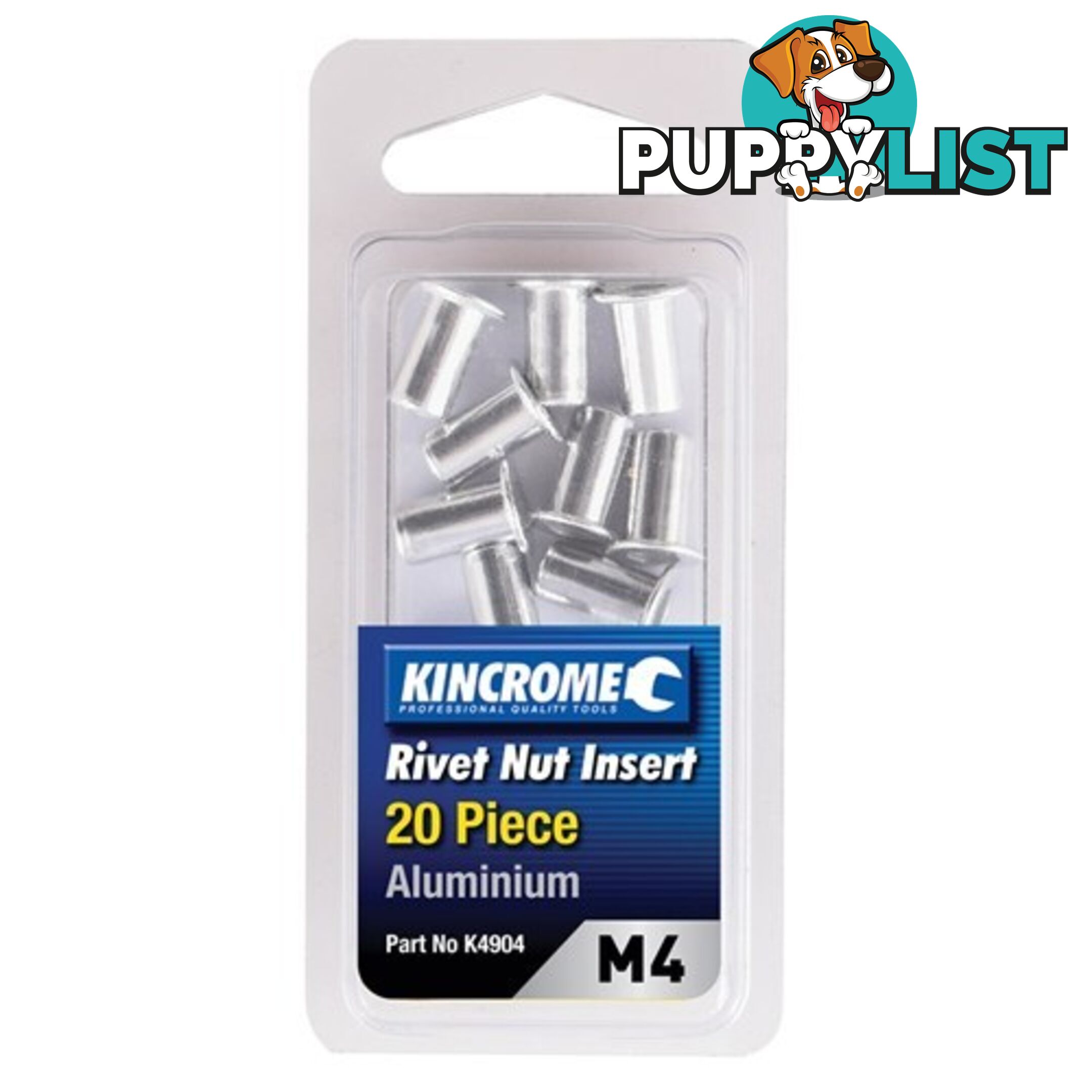 Rivet Nut Insert M4 (Aluminium) - 20 Pack Kincrome K4904