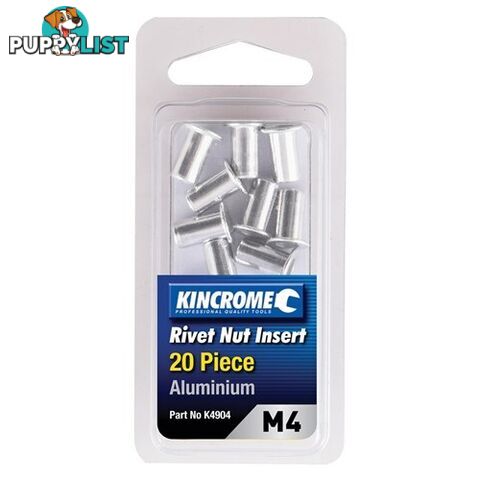 Rivet Nut Insert M4 (Aluminium) - 20 Pack Kincrome K4904