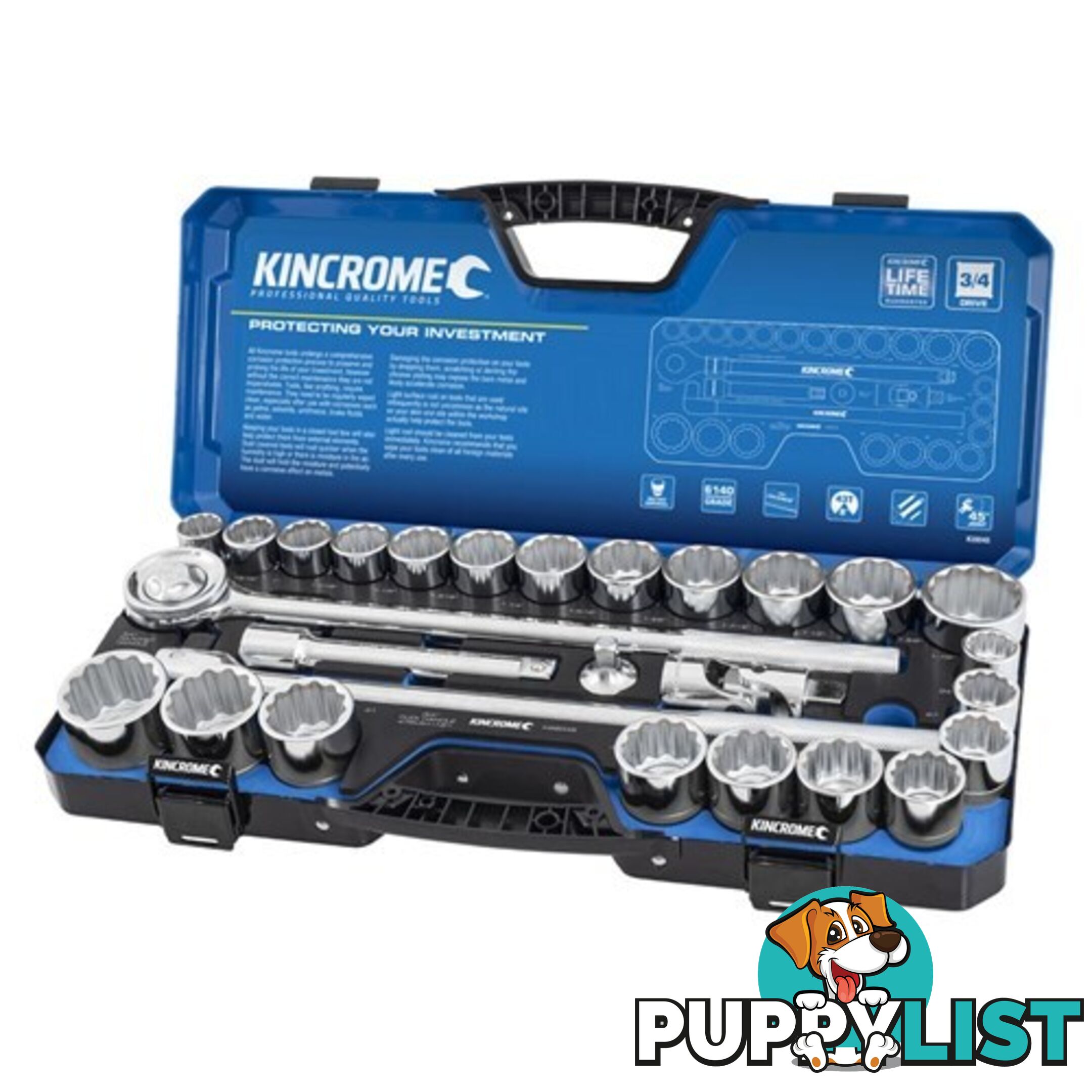 Socket Set 28 Piece 3/4" Drive - Metric & Imperial Kincrome K28145