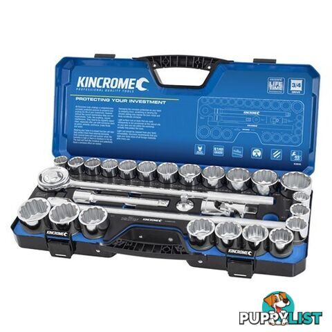 Socket Set 28 Piece 3/4" Drive - Metric & Imperial Kincrome K28145