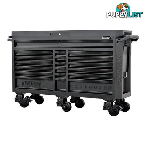 ContourÂ® Super Wide Tool Trolley 20 Drawer Black Series Kincrome K7862