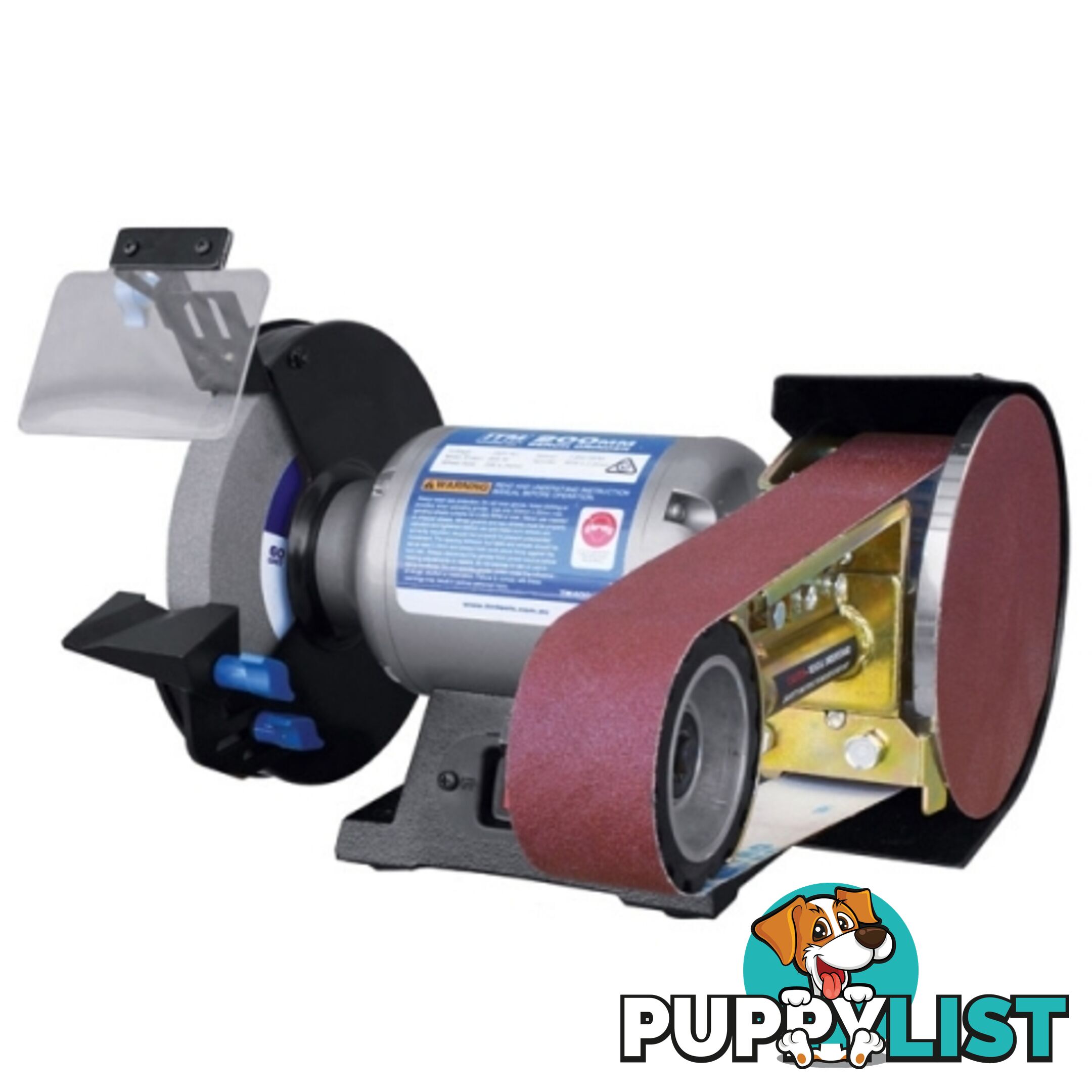 Bench Grinder 200mm With Belt & Disc Attachment Multitool ITM PO362-200