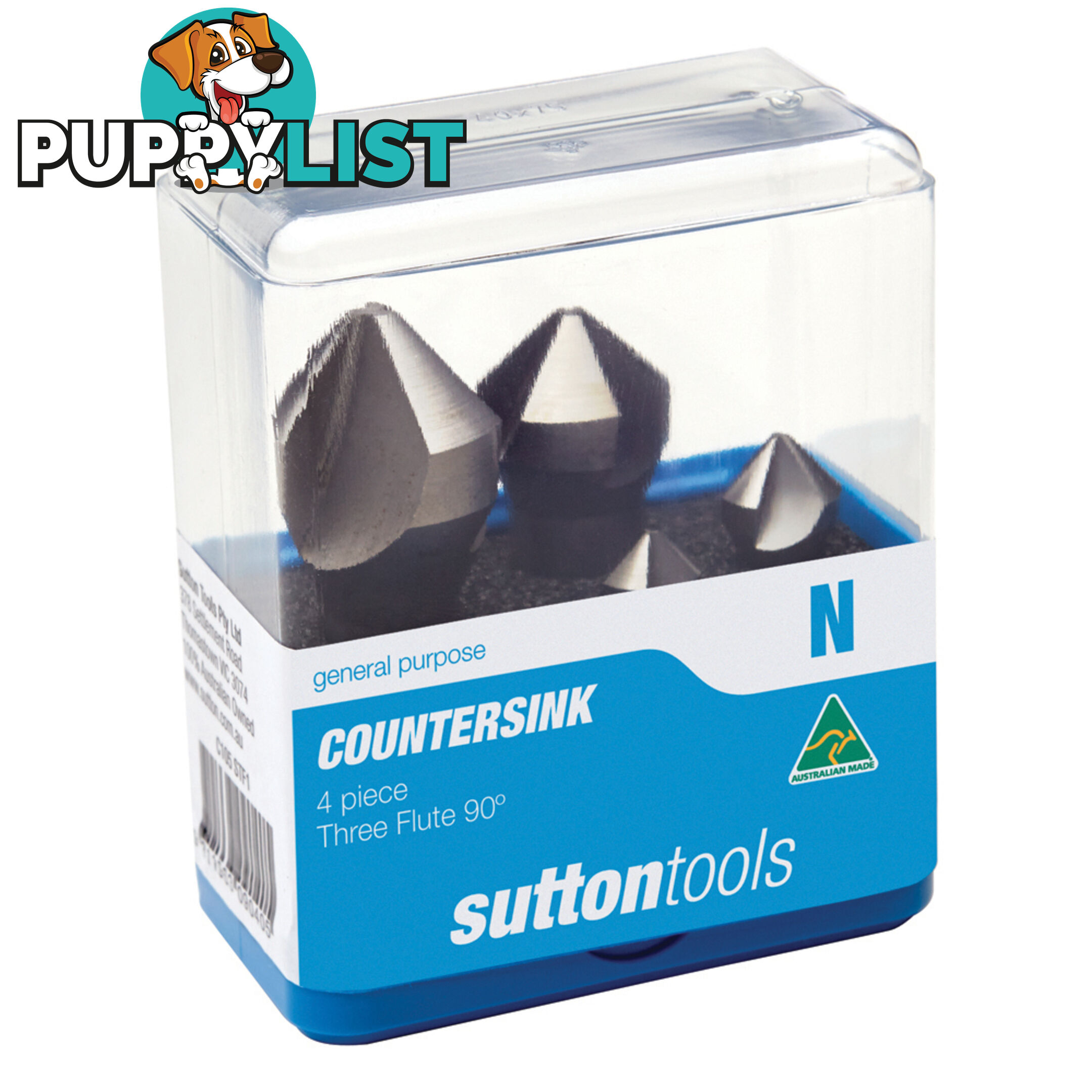 Countersink Set Three Flute 90Â° 4 Piece Sutton Tool C105STF1