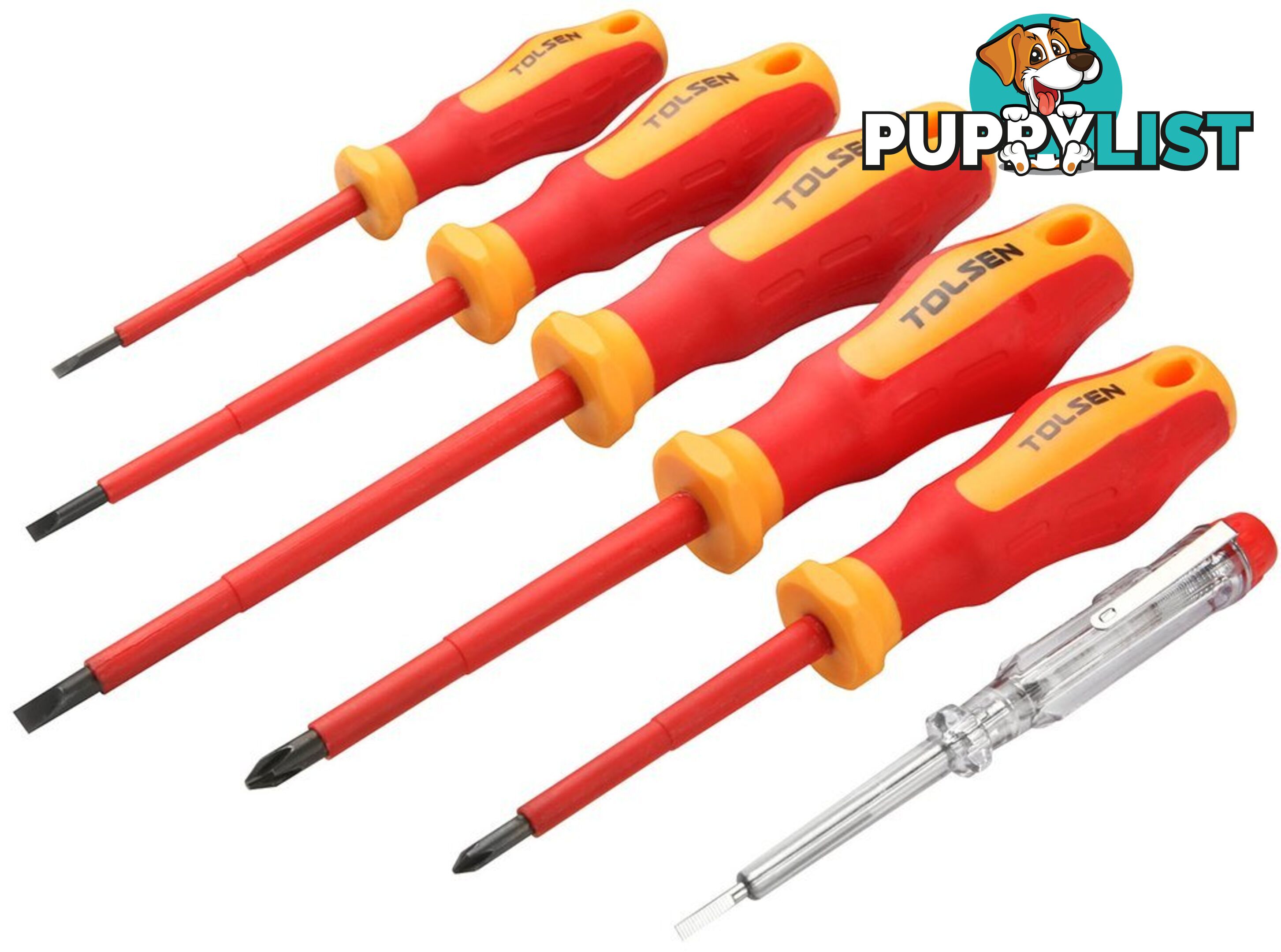 6pcs Vde Screwdriver Set 120cm Tolsen 38013