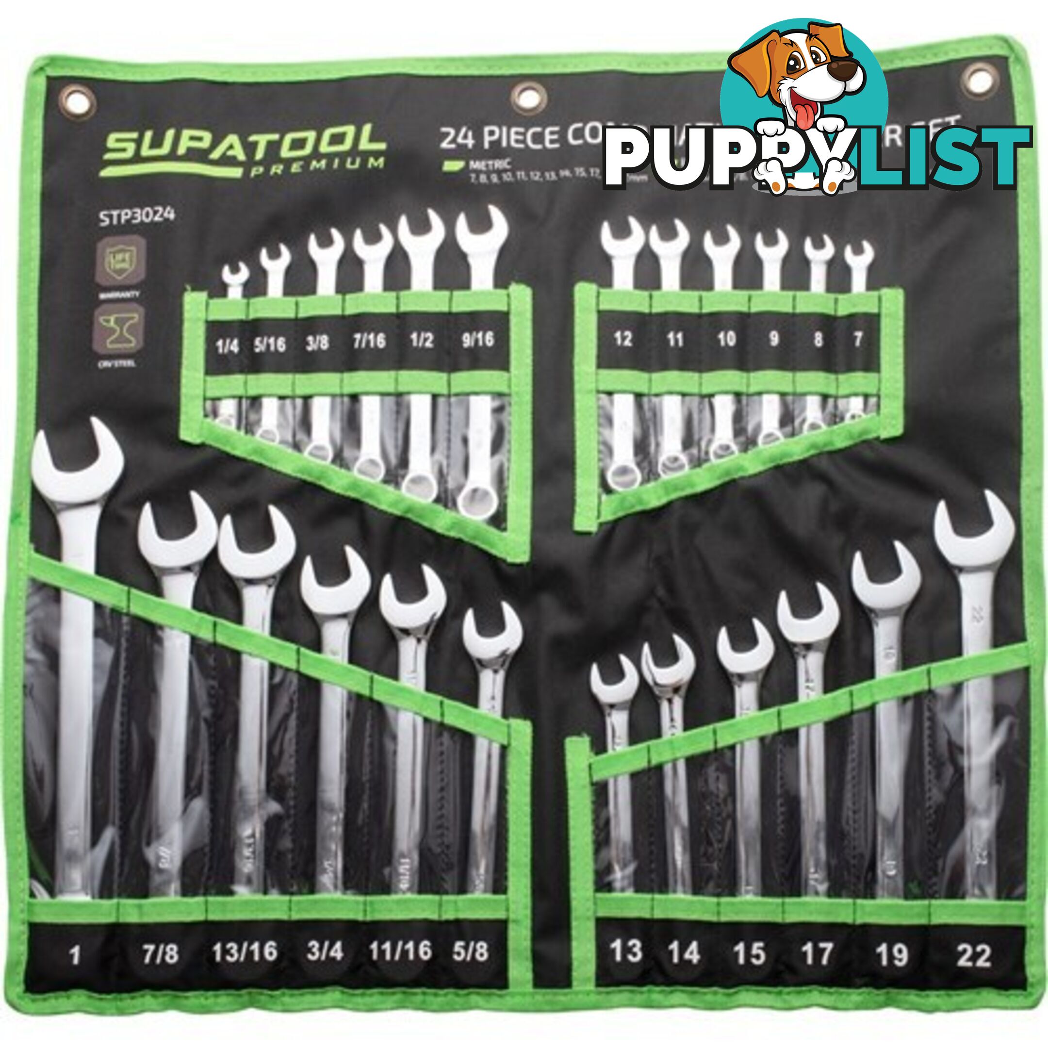 Combination Spanners Set 24 Piece Kincrome STP3024