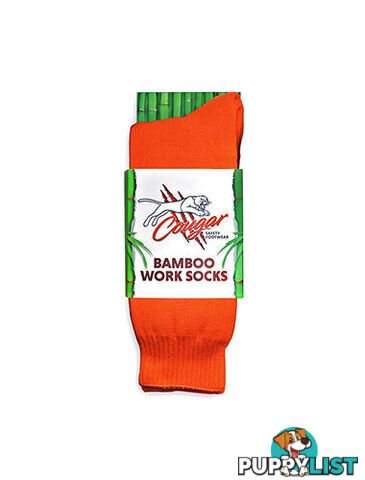 Bamboo Work Socks Orange Colour Cougar CWS-Orange