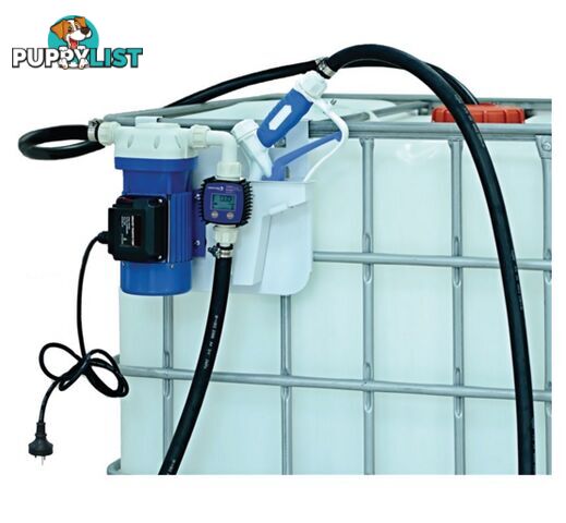 240V Urea/Def 25LPM IBC Transfer pump with meter & manual nozzle