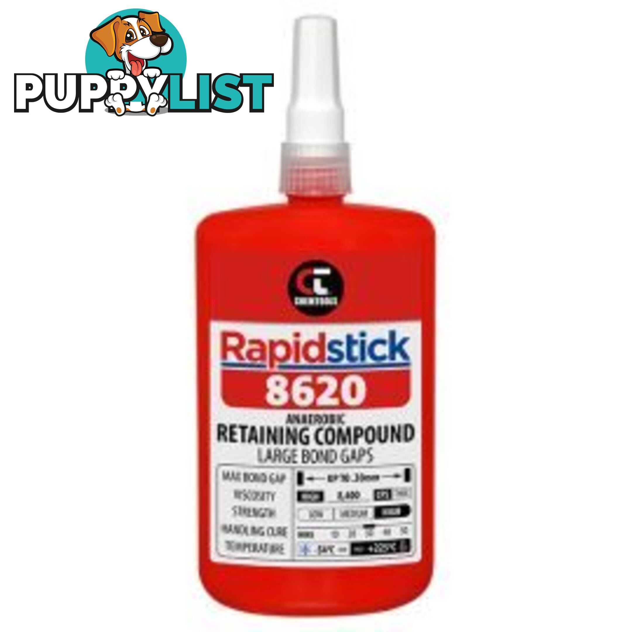 8620 Retaining Compound 250ml High Strength/High Temp