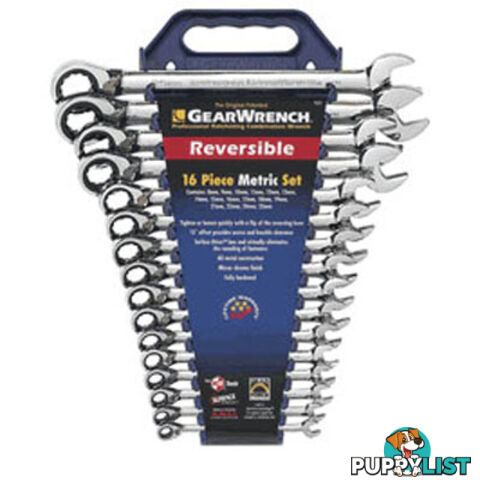 GEARWRENCH 16pc Rev Ratchet Set Metric