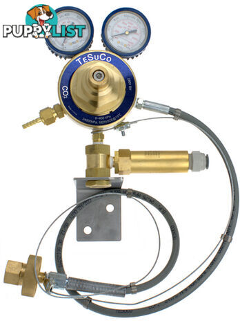 Beverage Regulator 2 Stage Wall Mount Stem and Hand Wheel