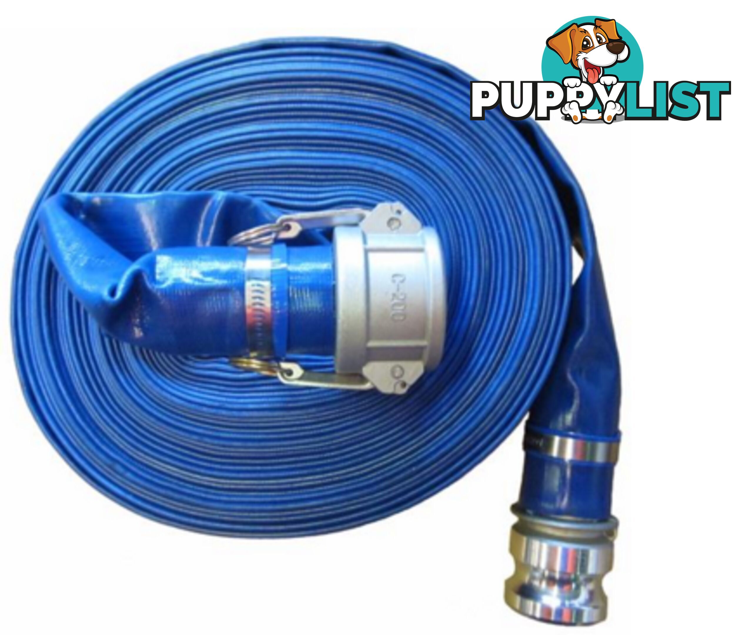 2" x 20mt Blue PVC Layflat Pump Hose