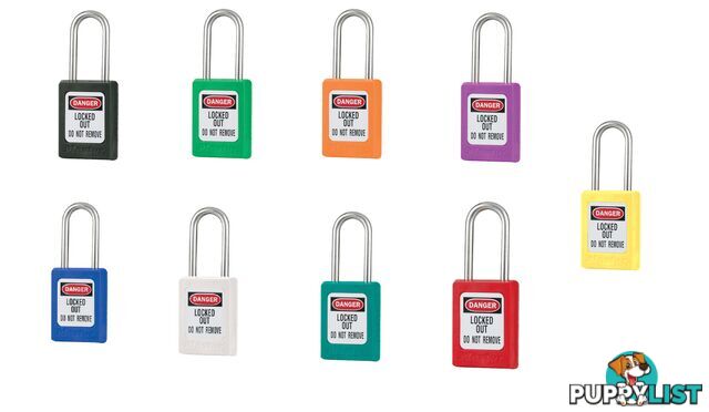 Global Zenex Thermoplastic Safety Padlocks 35mm X 38mm Masterlock S31_