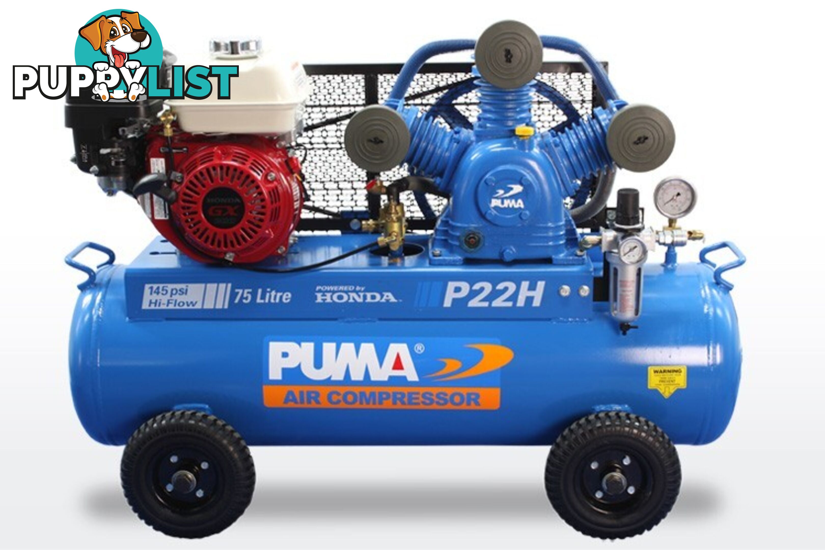 Air Compressor 75 Litres Honda Petrol Puma PU P22H