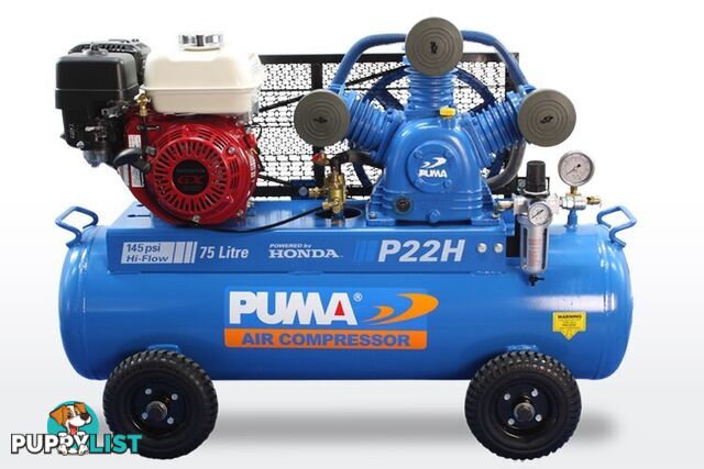 Air Compressor 75 Litres Honda Petrol Puma PU P22H