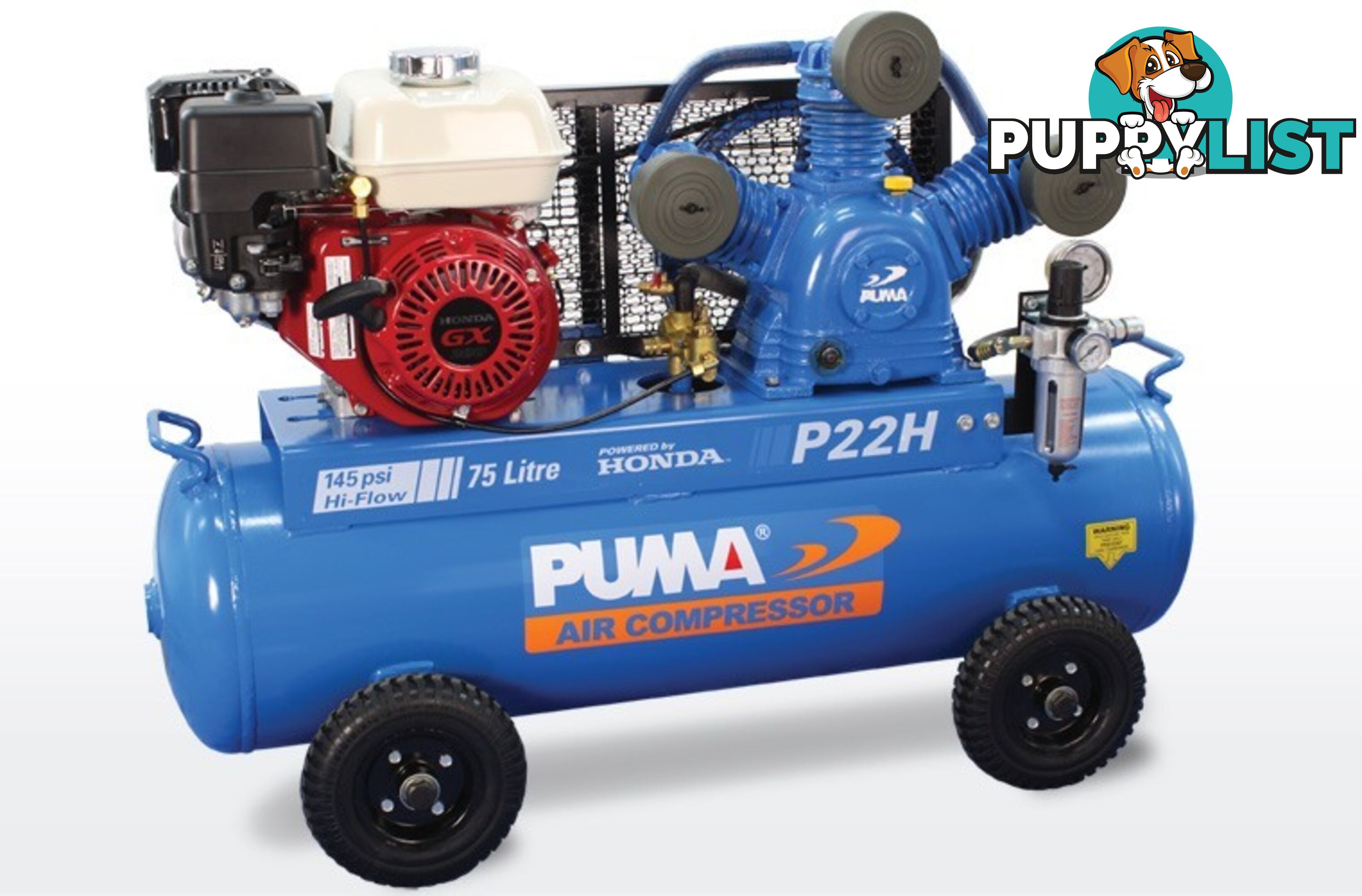 Air Compressor 75 Litres Honda Petrol Puma PU P22H