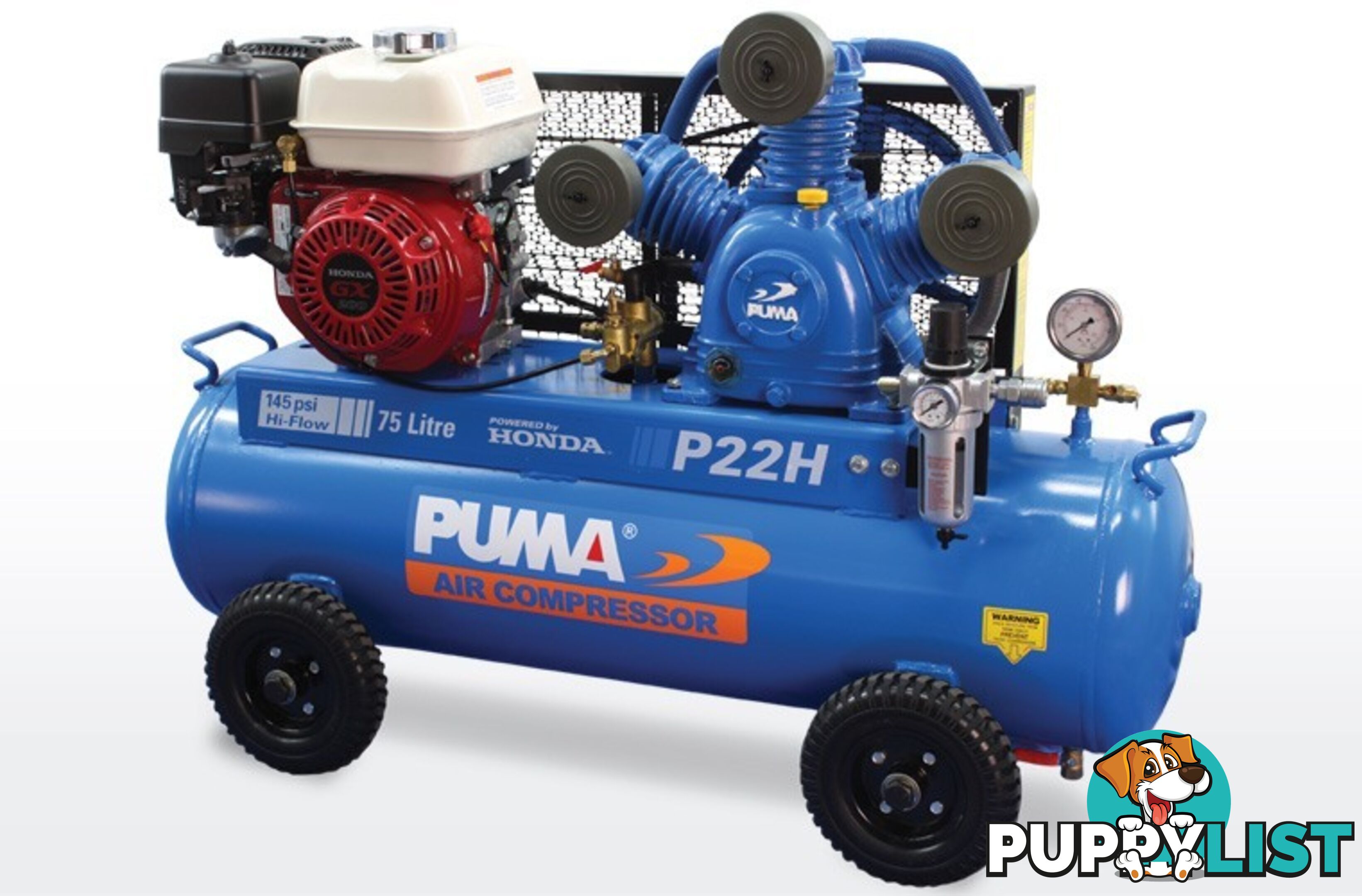 Air Compressor 75 Litres Honda Petrol Puma PU P22H